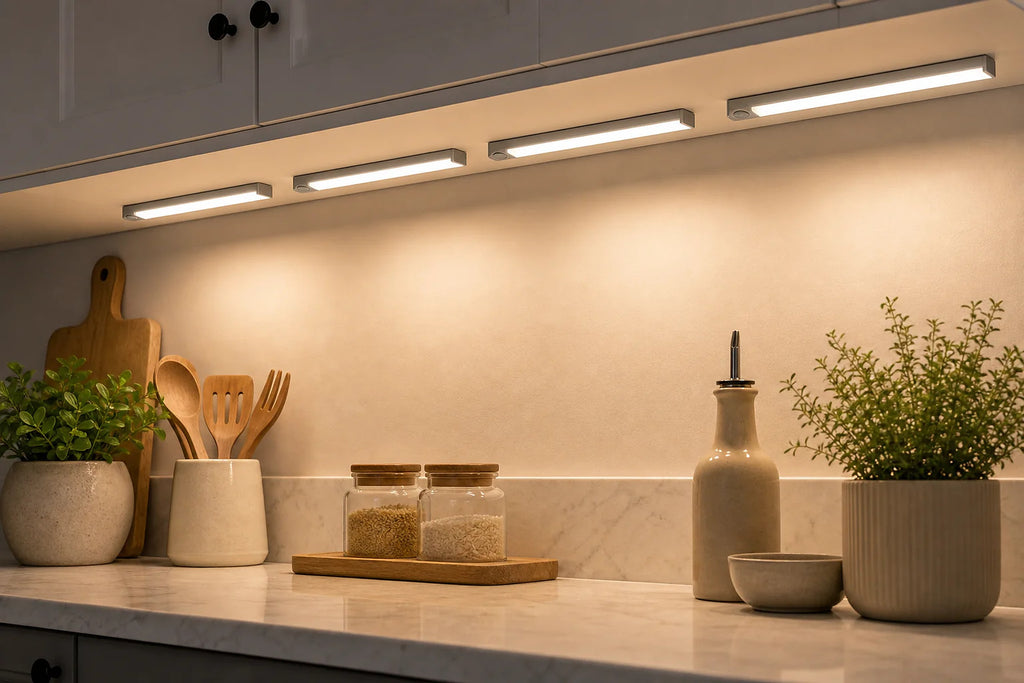 Cozy Haven LED Under Cabinet Lighting Kit lifestyle image 1 for Silver - 20 cm; Silver - 30 cm; Silver - 40 cm
