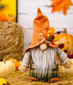 Cozy Haven Thanksgiving Gnome Figurine Collection styled home view 6 for Orange Hat Beard