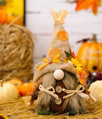 Cozy Haven Thanksgiving Gnome Figurine Collection styled home view 9 for Burlap Hat Braids