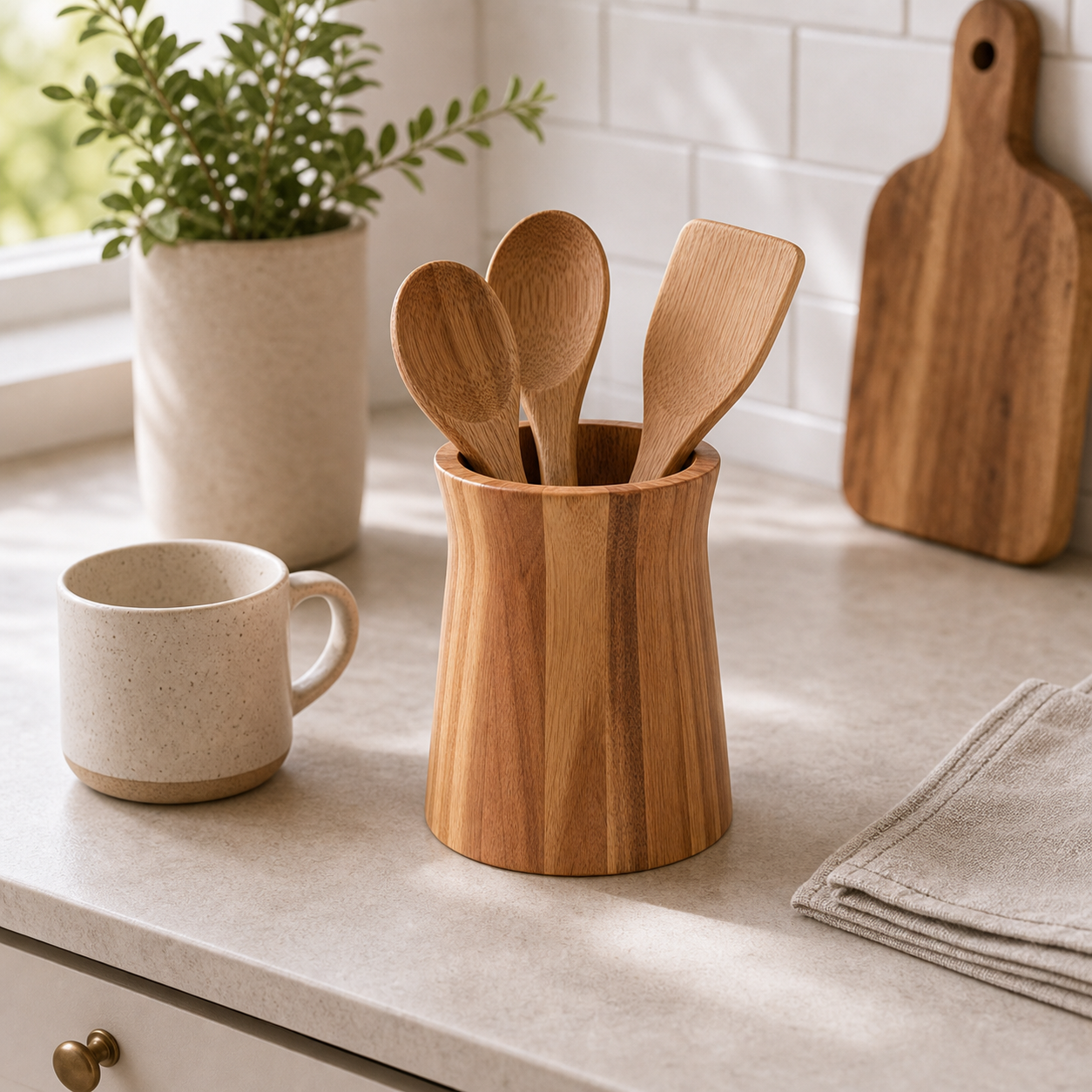 Cozy Haven 360° Rotating Acacia Wood Utensil Holder - product view 5