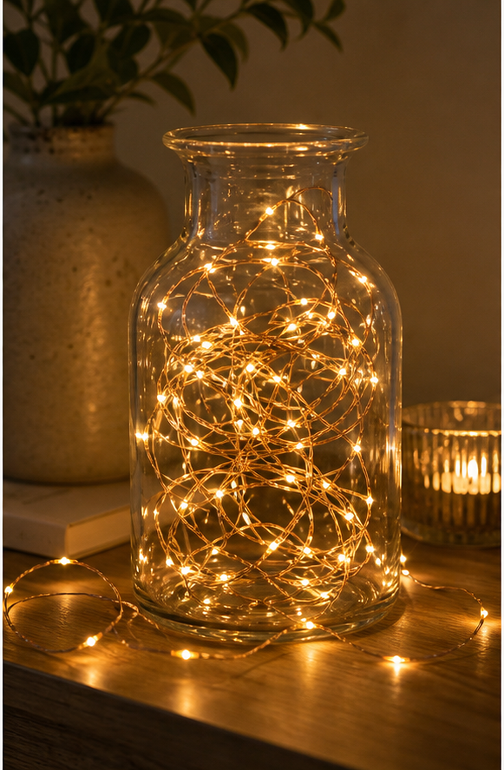 Cozy Haven LED Fairy String Lights 33ft Copper Wire - 100 LED Waterproof Battery Operated Decorative Lights - Bedroom