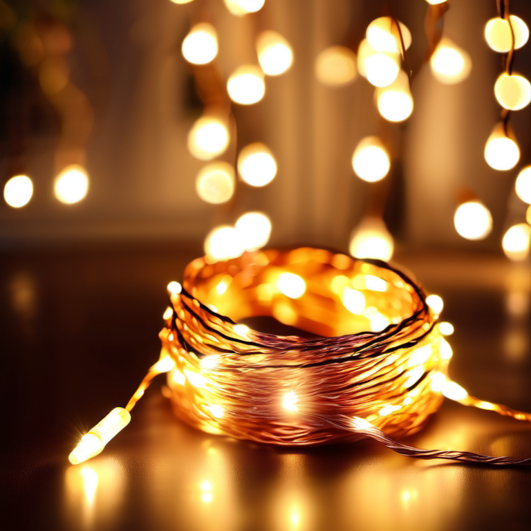 Cozy Haven bedside glow lifestyle image for Cozy Haven LED Fairy String Lights 33ft Copper Wire - 100 LED Waterproof Battery Operated Decorative Lights - Bedroom