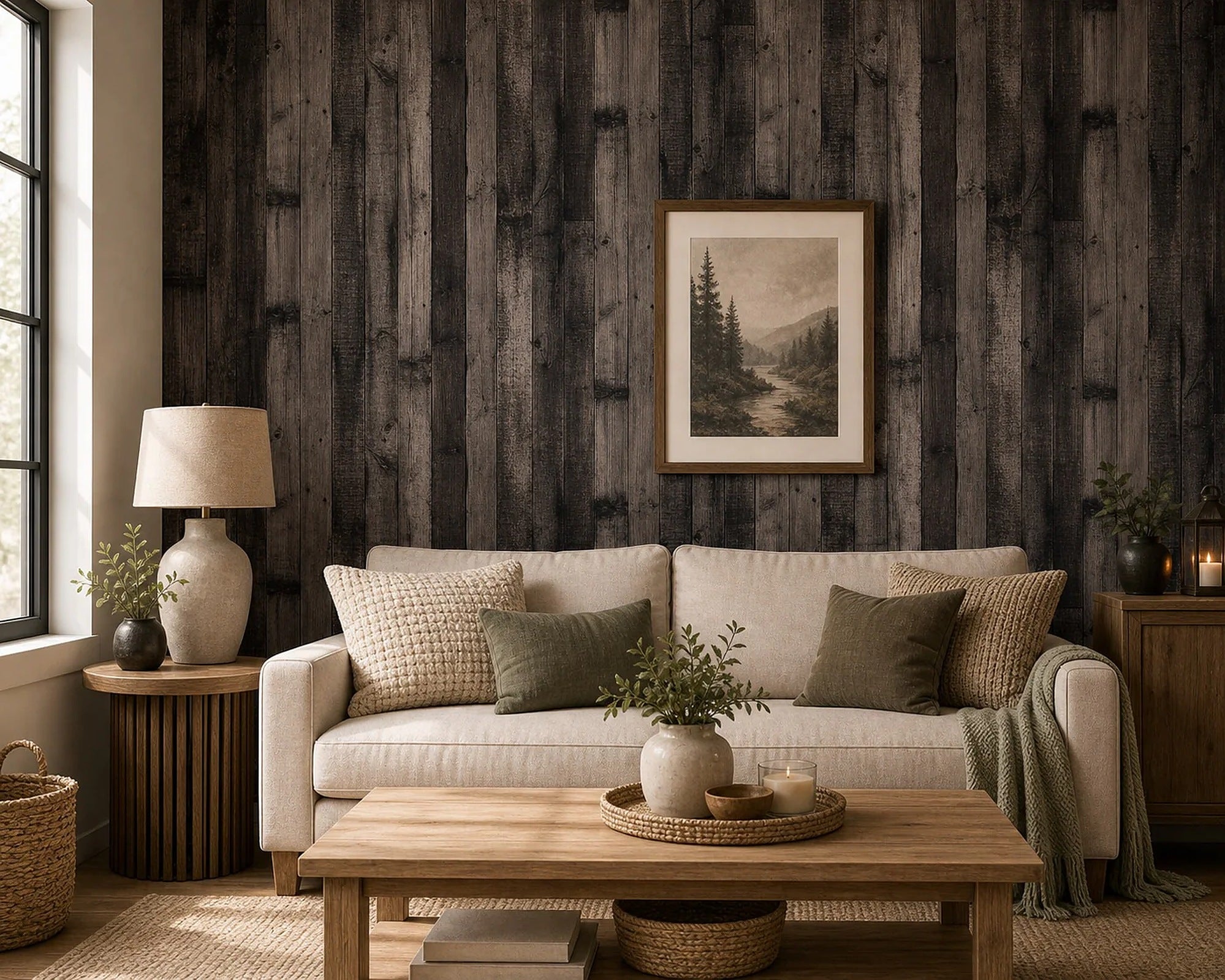 Cozy Haven Peel and Stick Wood Plank Wall Decal Roll - Dark Brown Wood Grain / 1 m x 45 cm Sample, Dark Brown Wood Grain / 2 m x 45 cm, +3 more