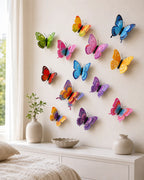 Cozy Haven 12-Piece 3D Butterfly Wall Decor Set - Mixed Colors