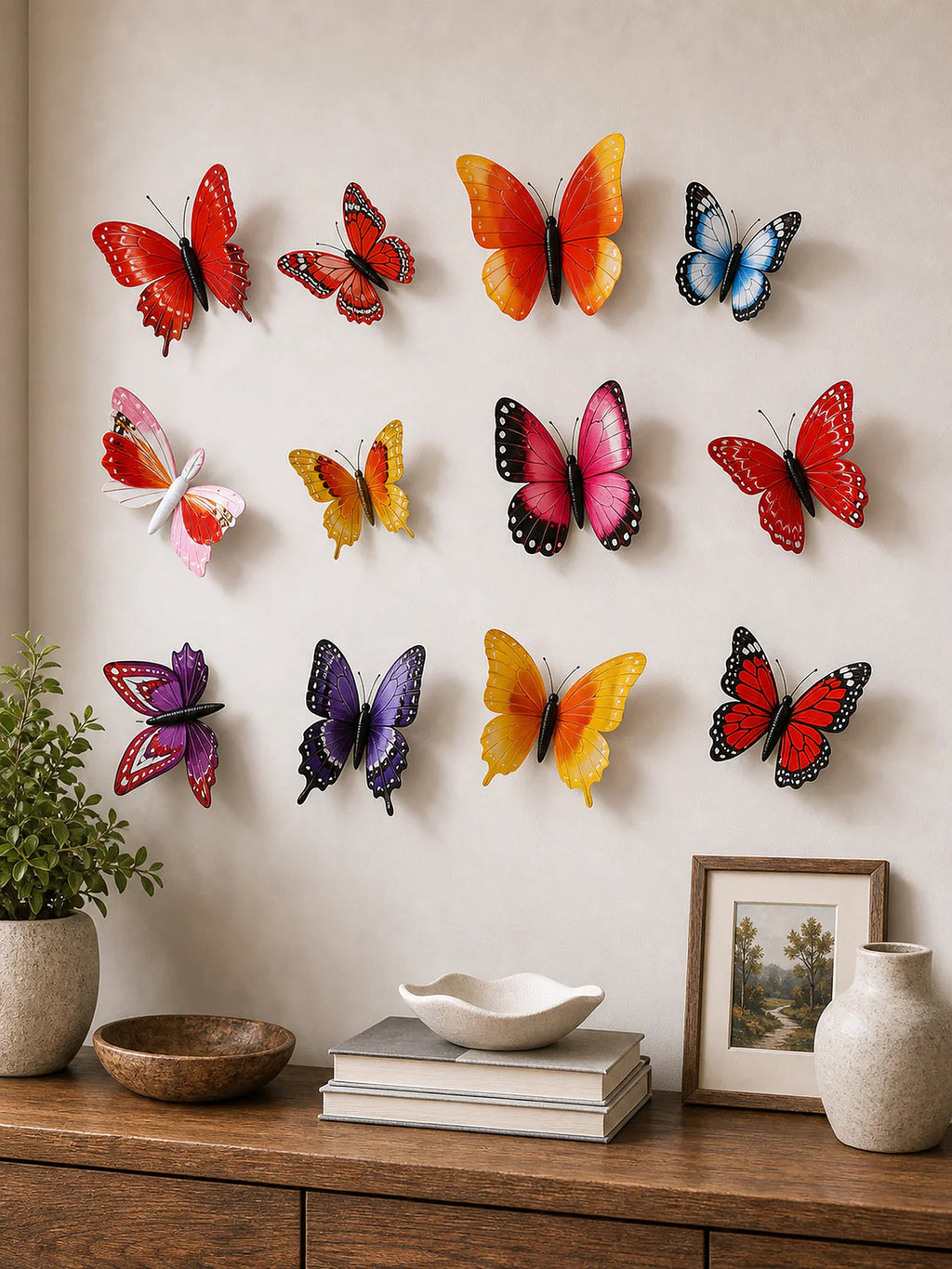 Cozy Haven 12-Piece 3D Butterfly Wall Decor Set - wall accent layout view