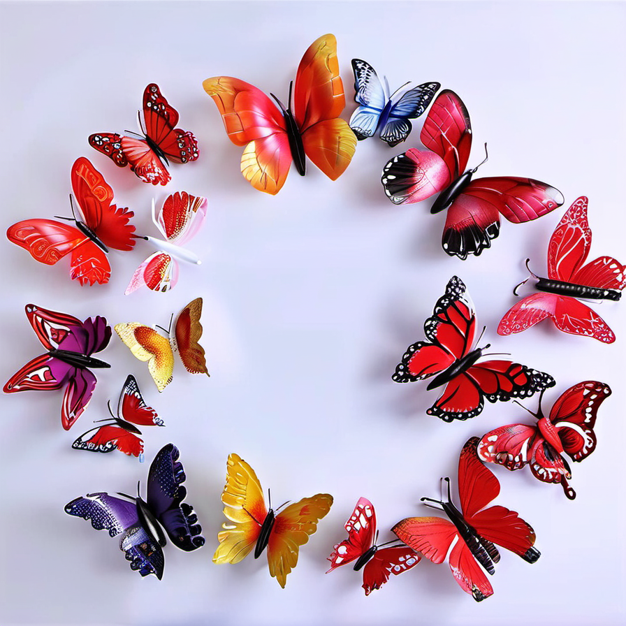Cozy Haven branded lifestyle image for Cozy Haven 3D Butterfly Wall Decor Set - 12 Piece Party and Wedding Decoration