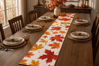 Cozy Haven Autumn Maple Leaves Table Runner styled textile view 3 for 200 x 33 cm (78.7 x 13 in)