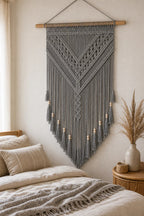 Cozy Haven Boho Macrame Wall Hanging styled wall decor view 3