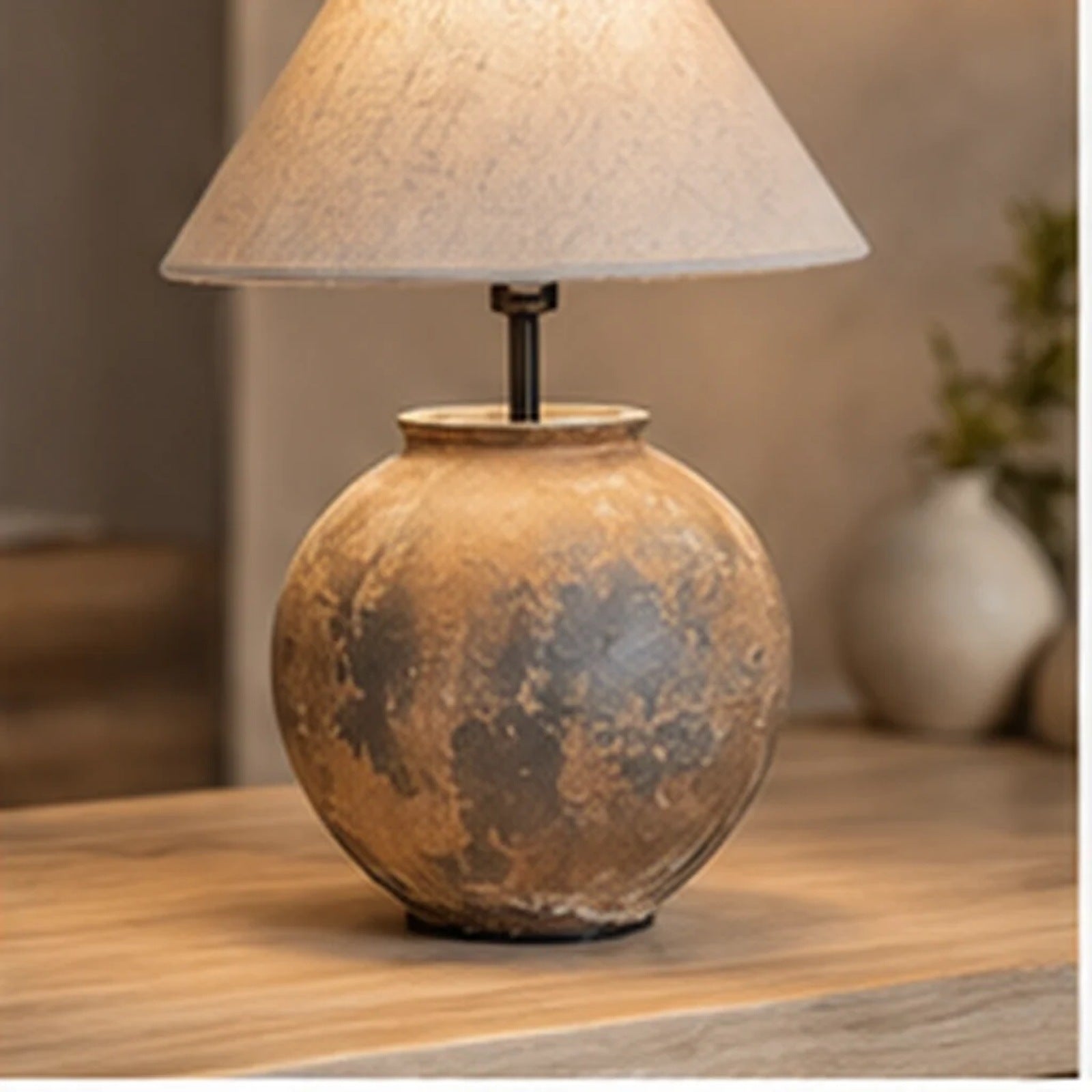 Cozy Haven Ceramic Linen Shade Table Lamp Collection lifestyle image 2