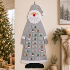 Cozy Haven Felt Santa Advent Calendar Wall Hanging styled wall decor view 2 for Gray / 1 Calendar; Gray / 2 Calendars; Gray / 4 Calendars