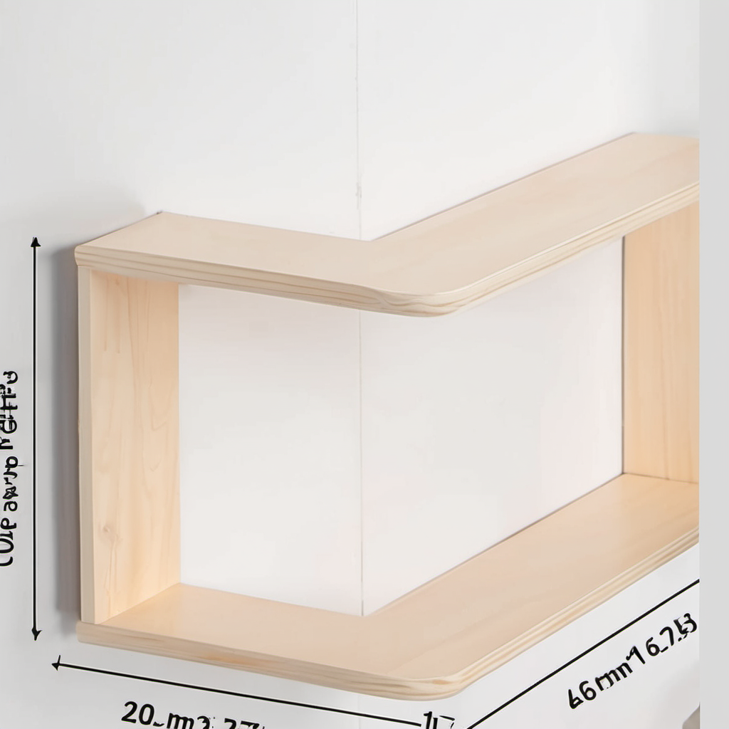 Cozy Haven lifestyle image for Cozy Haven Corner Floating Wooden Shelf - Wall Mounted Storage Display Rack