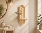 Cozy Haven Arched Wooden Wall Shelf Collection - 1 Wall Shelf / Single Ledge