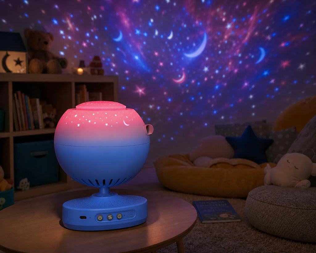 Cozy Haven Galaxy Projector Night Light styled lighting view 3