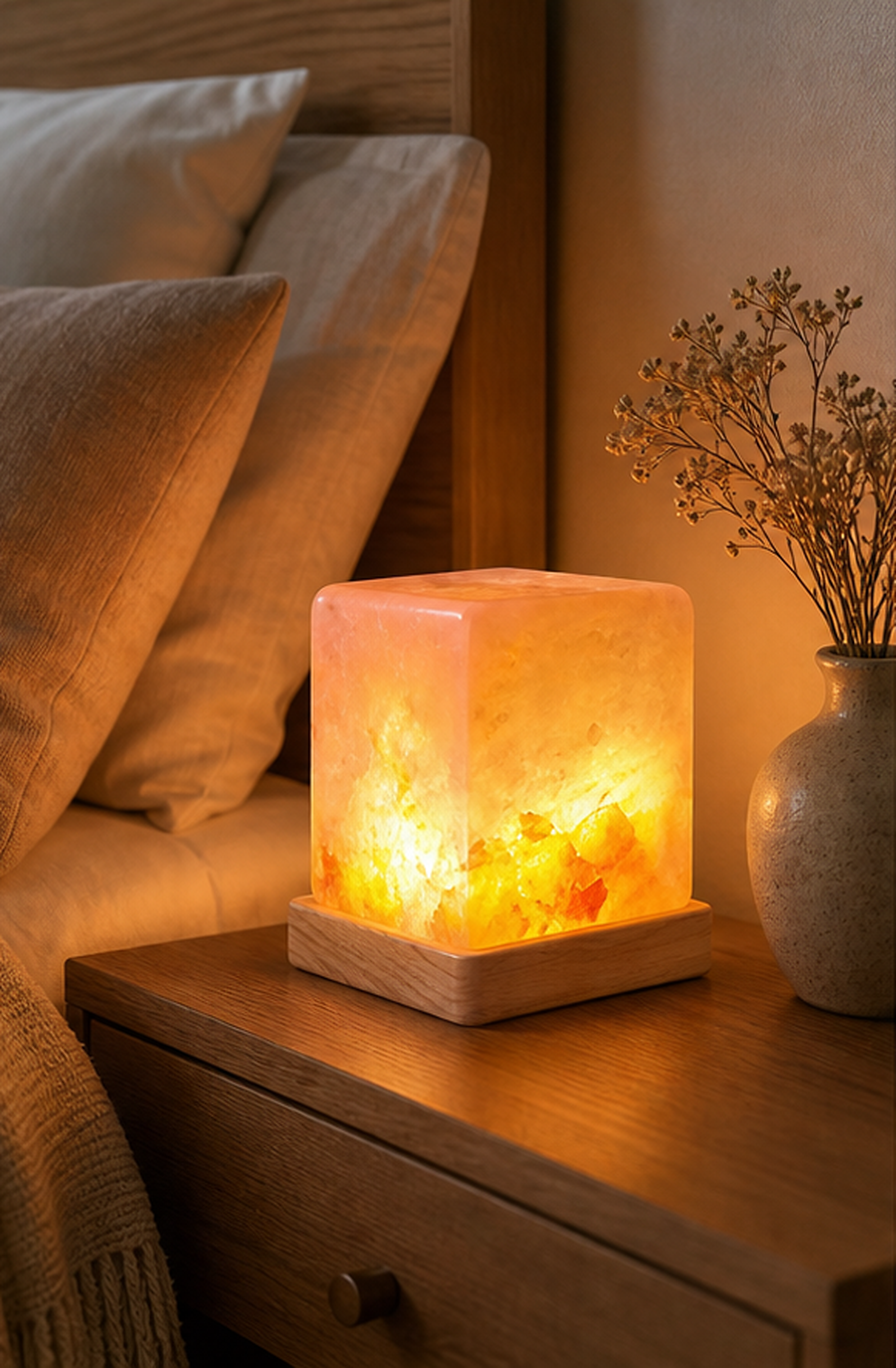 Cozy Haven Square Himalayan Salt Lamp lifestyle image 4