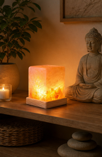 Cozy Haven Square Himalayan Salt Lamp styled lighting view 5