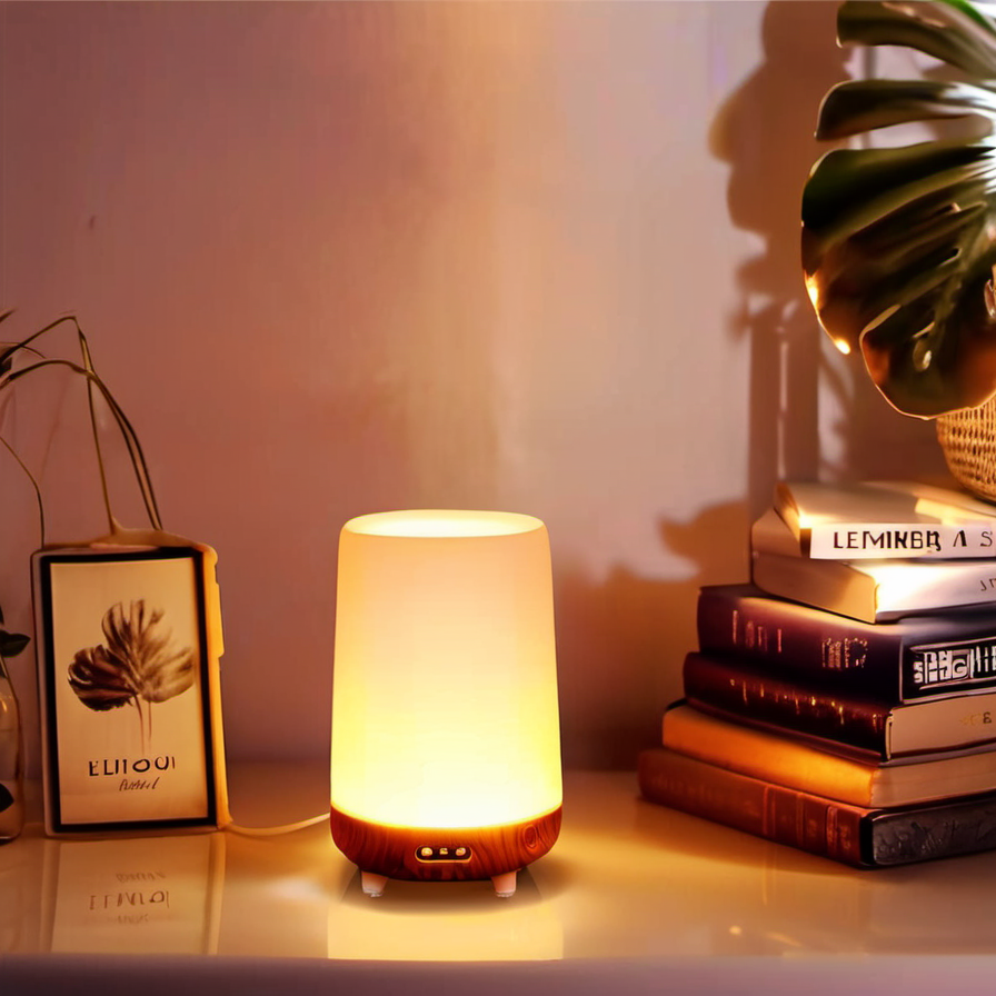 Cozy Haven lifestyle image for Cozy Haven Color Changing Night Light - RGB Remote Control Touch Dimmable USB Rechargeable Bedside Lamp