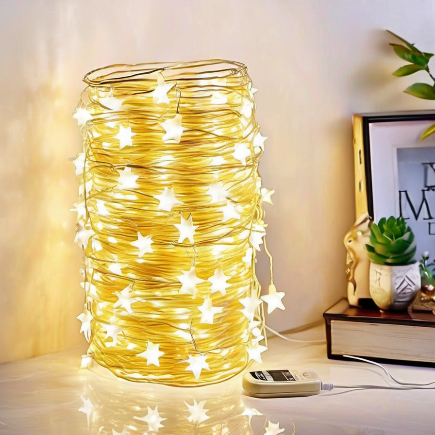 Cozy Haven lifestyle image for Cozy Haven Star USB Fairy String Lights - 200 LED Color Changing with Remote Control