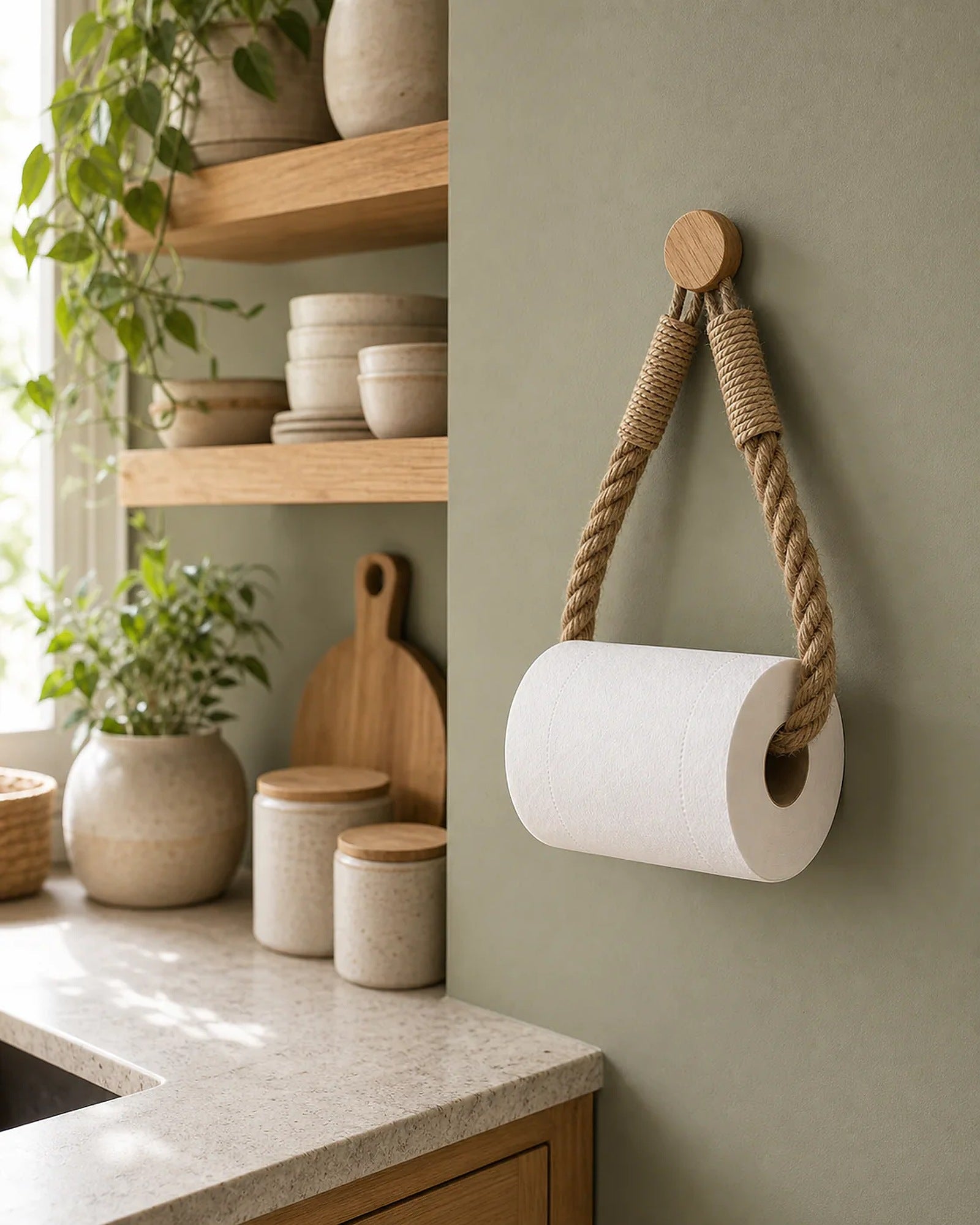 Cozy Haven Rope Wall Toilet Paper Holder lifestyle image 2