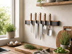 Cozy Haven Black Magnetic Knife Holder Strip styled kitchen view 6