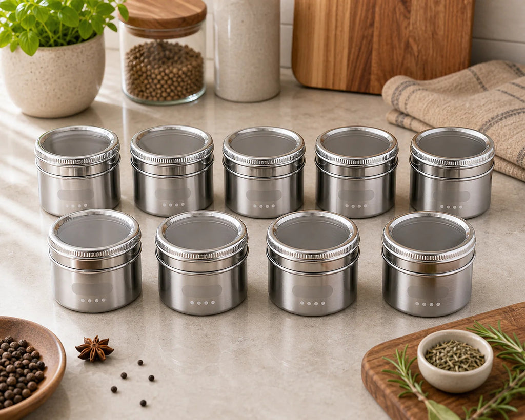 Cozy Haven Magnetic Spice Jar Set lifestyle image 2