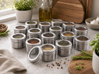 Cozy Haven Magnetic Spice Jar Set styled kitchen view 6