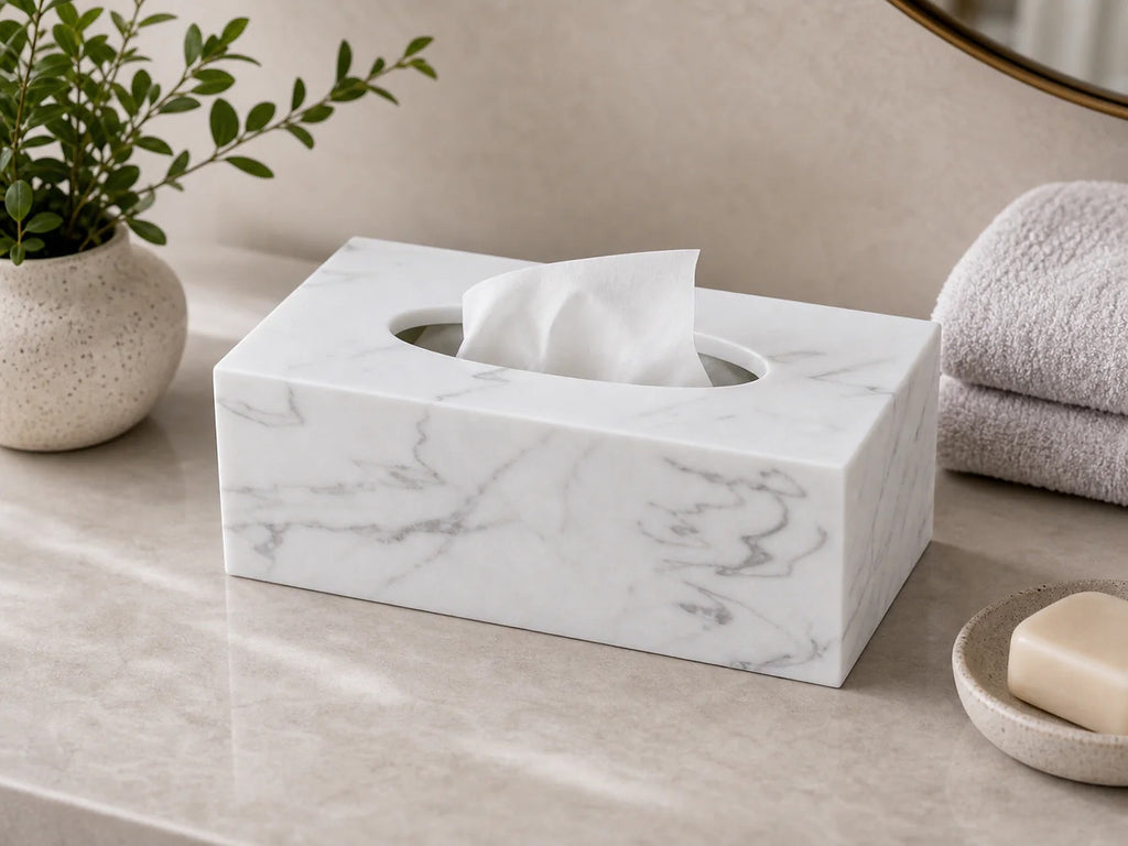 Cozy Haven Marble Resin Bathroom Accessories Collection lifestyle image 2
