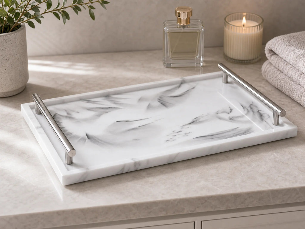 Cozy Haven Marble Resin Bathroom Accessories Collection lifestyle image 5