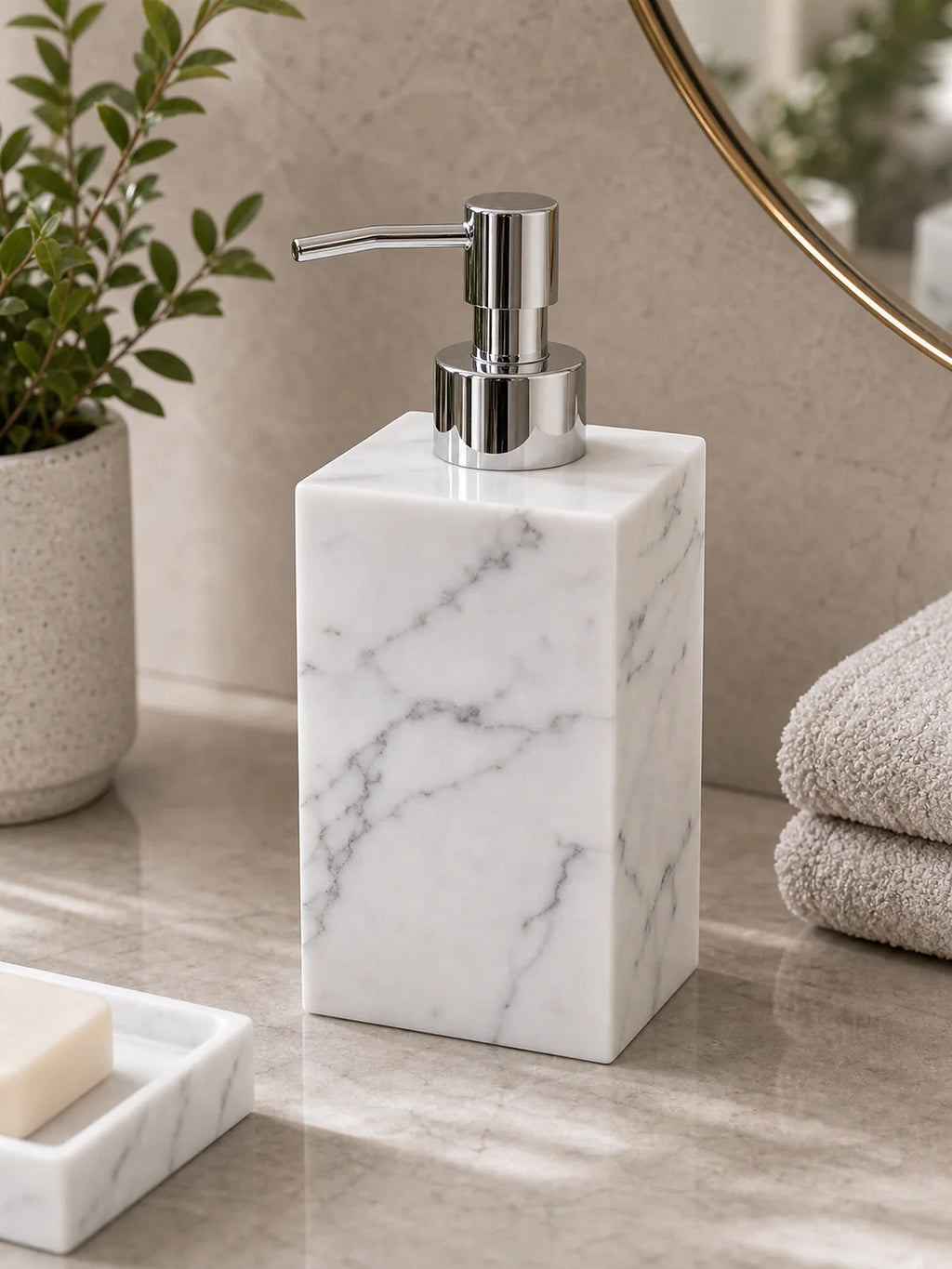 Cozy Haven Marble Resin Bathroom Accessories Collection lifestyle image 6