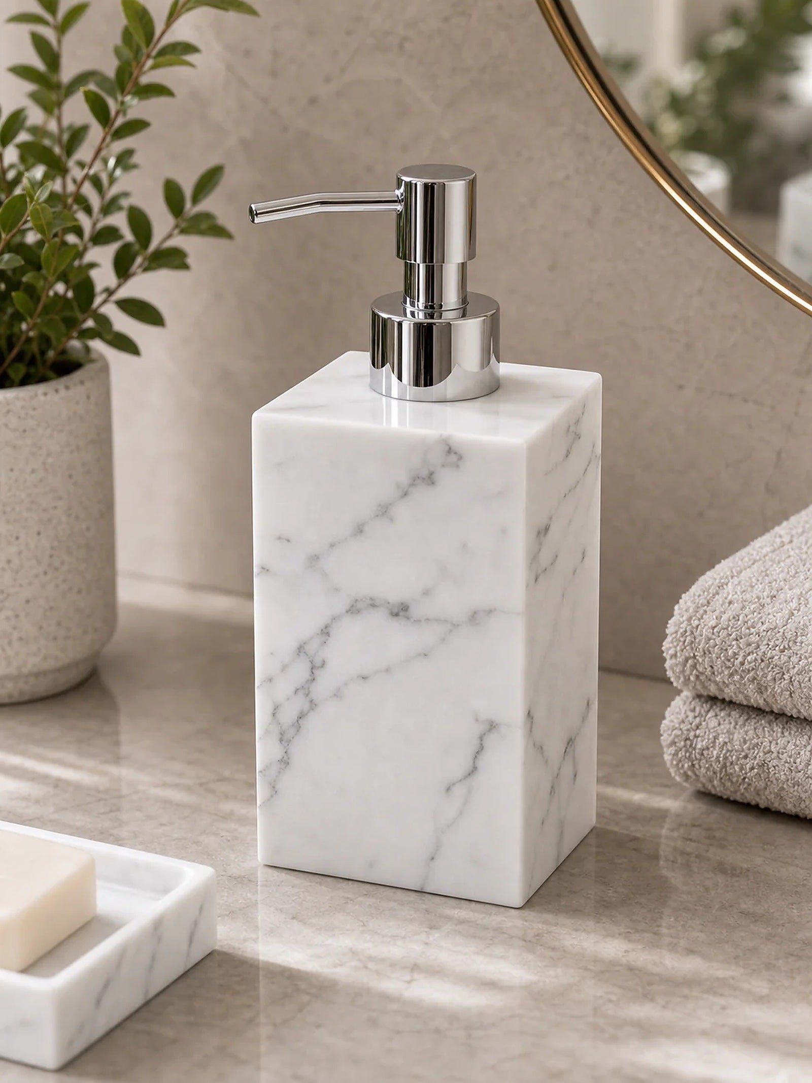 Cozy Haven Marble Resin Bathroom Accessories Collection lifestyle image 6