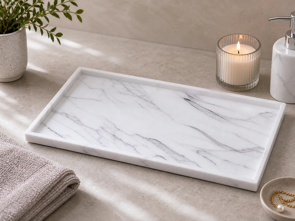 Cozy Haven Marble Resin Bathroom Accessories Collection lifestyle image 7