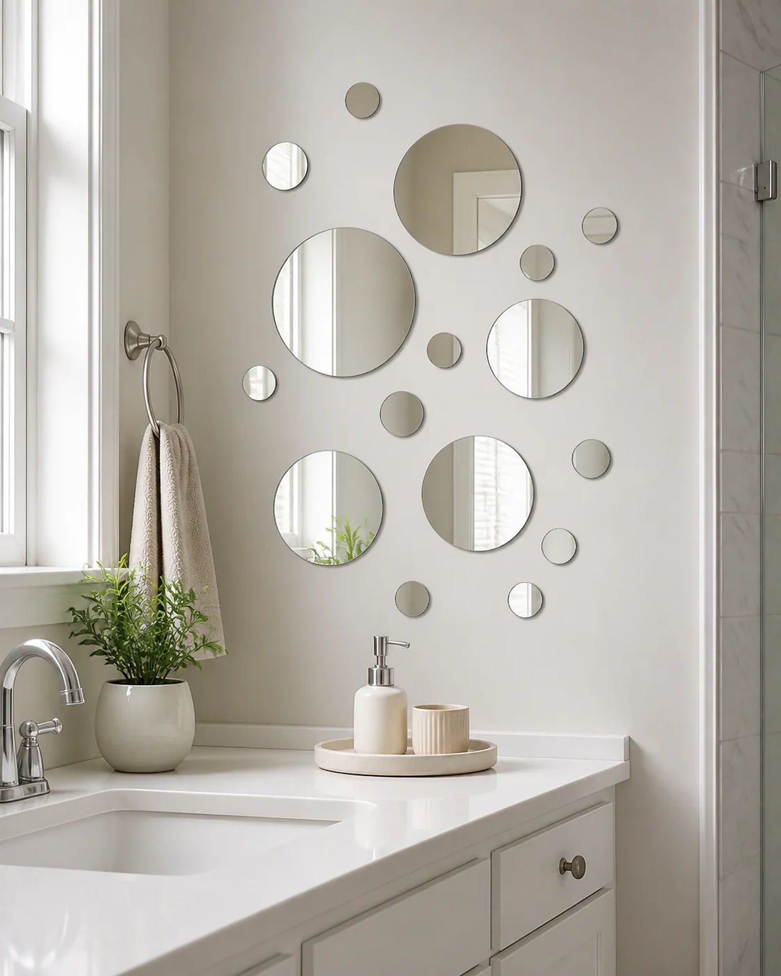 Cozy Haven Acrylic Mirror Wall Sticker Collection lifestyle image 4