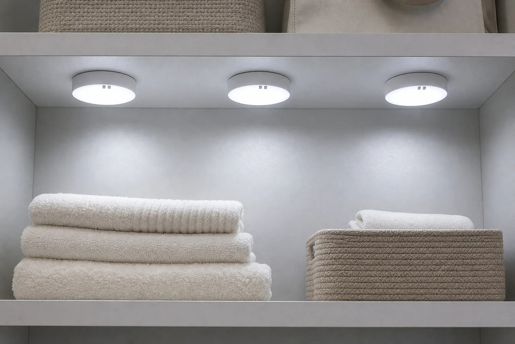 Cozy Haven Motion Sensor LED Night Light - USB Rechargeable Cabinet & Closet Lamp styled lighting view 6 for 3-Piece Set / White