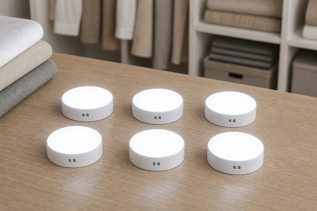 Cozy Haven Motion Sensor LED Night Light - USB Rechargeable Cabinet & Closet Lamp styled lighting view 8 for 6-Piece Set / White