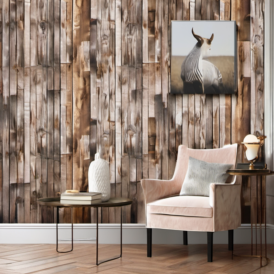 Cozy Haven lifestyle image for Cozy Haven Retro Wood Grain Peel and Stick Wallpaper - Removable Self-Adhesive Vinyl Wall Covering - 10051917676830 gallery corner