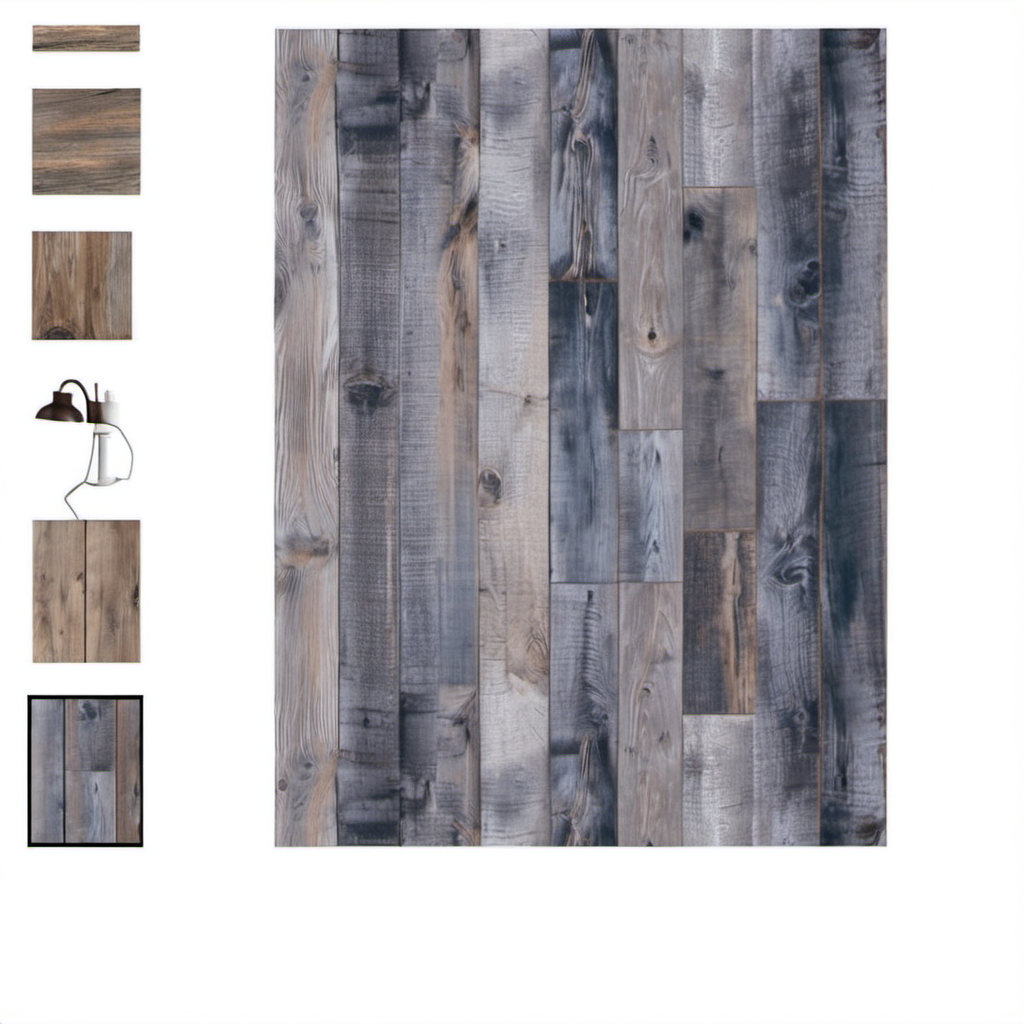 Cozy Haven branded lifestyle image for Cozy Haven Retro Wood Grain Peel and Stick Wallpaper - Removable Self-Adhesive Vinyl Wall Covering (Wood Grain C)