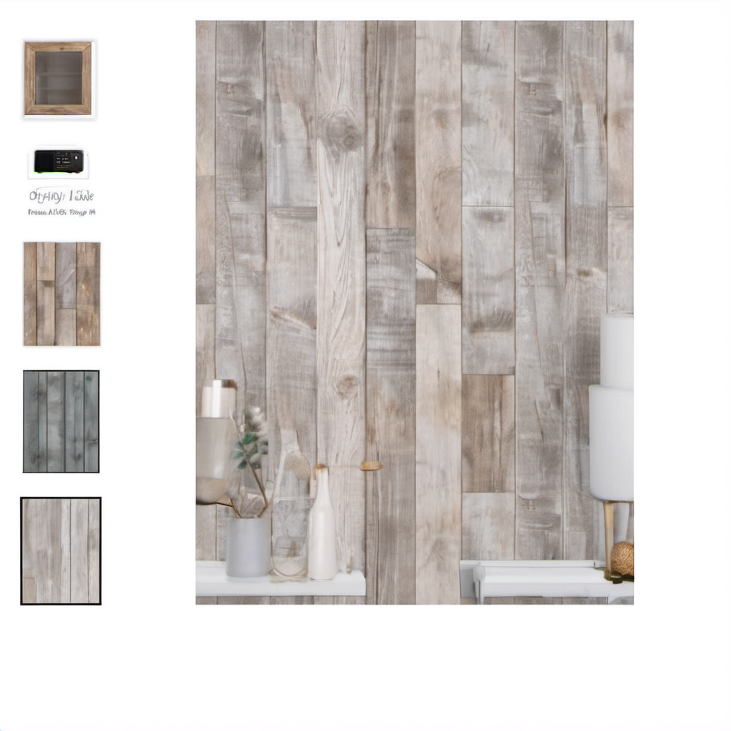 Cozy Haven branded lifestyle image for Cozy Haven Retro Wood Grain Peel and Stick Wallpaper - Removable Self-Adhesive Vinyl Wall Covering (Wood Grain D)