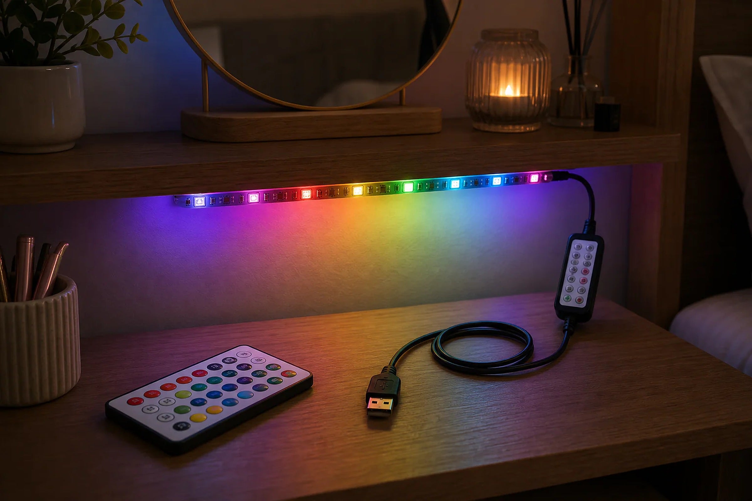 Cozy Haven RGB LED Strip Lights lifestyle image 2