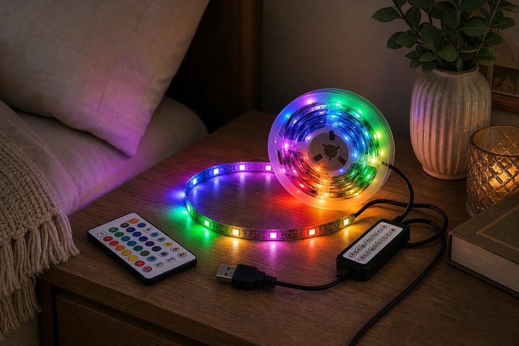 Cozy Haven RGB LED Strip Lights lifestyle image 3 for App / 44-Key Remote / 0.5 m