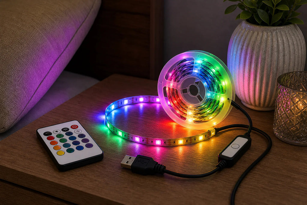 Cozy Haven RGB LED Strip Lights lifestyle image 4 for IR / 24-Key Remote / 0.5 m