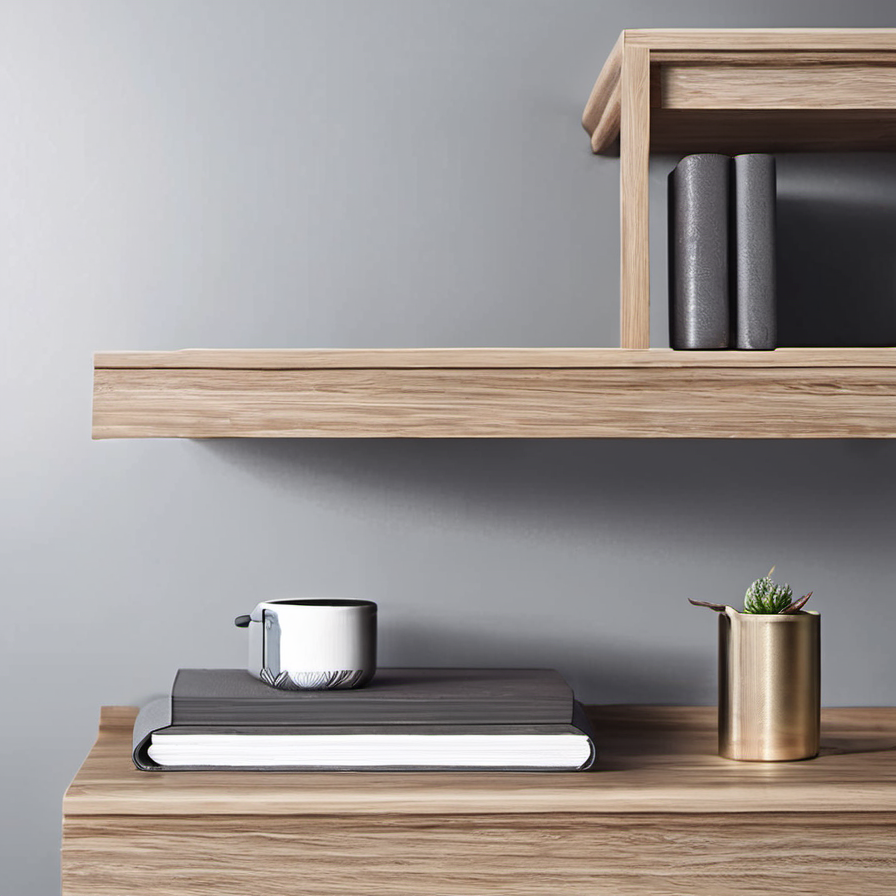 Cozy Haven lifestyle image for Cozy Haven Wooden Floating Shelves Set - 2 Pack Wall Mounted Storage - Living Room