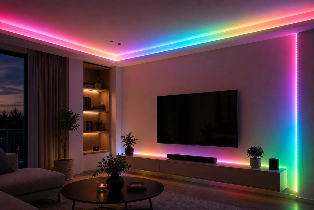 Cozy Haven Smart WiFi RGBIC LED Strip Lights lifestyle image 8 for EU Plug / 10 m; US Plug / 10 m