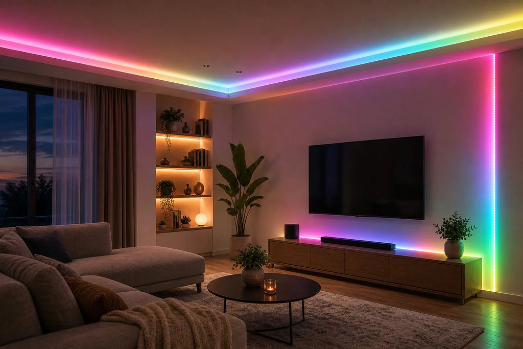 Cozy Haven Smart WiFi RGBIC LED Strip Lights lifestyle image 12 for US Plug / 15 m