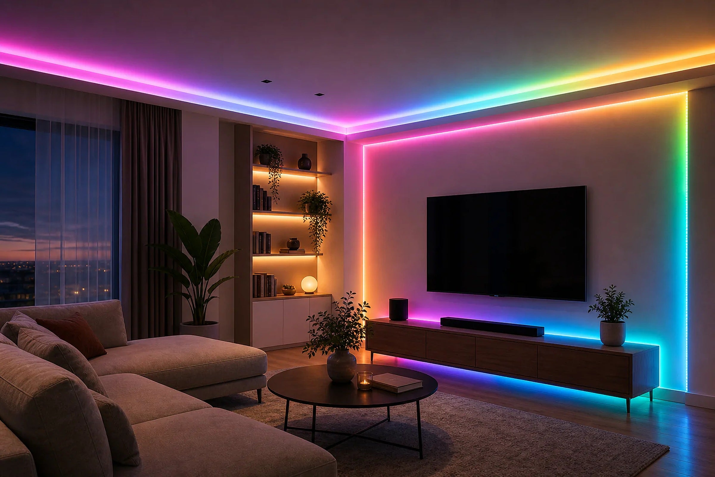Cozy Haven Smart WiFi RGBIC LED Strip Lights lifestyle image 13 for US Plug / 20 m