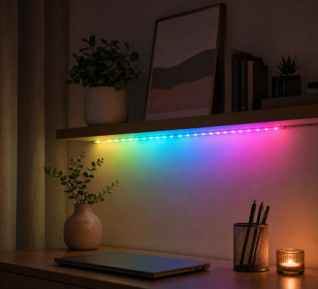 Cozy Haven Smart WiFi RGBIC LED Strip Lights lifestyle image 14 for UK Plug / 1 m