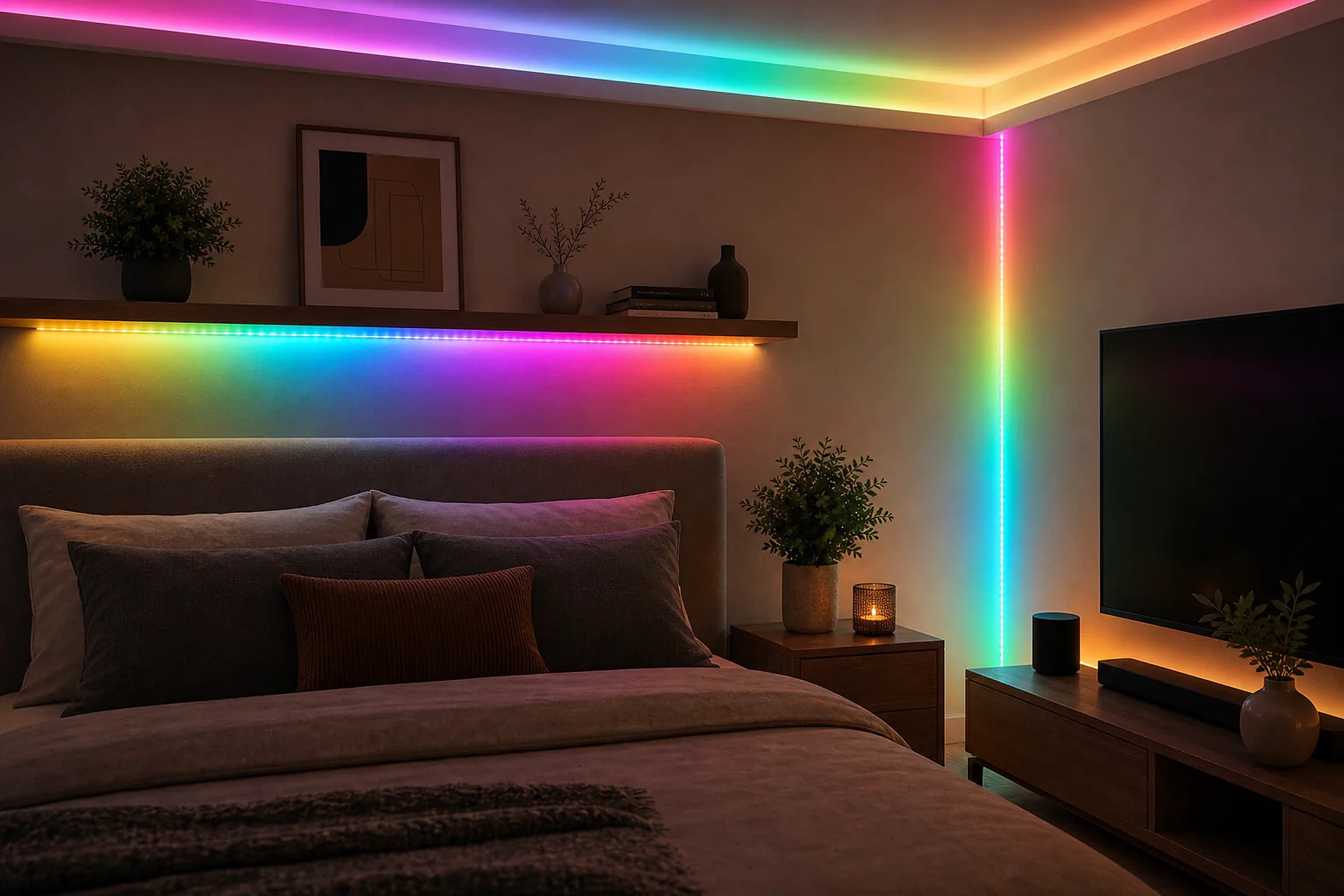 Cozy Haven Smart WiFi RGBIC LED Strip Lights lifestyle image 17 for UK Plug / 5 m