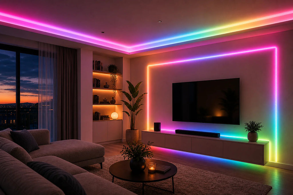 Cozy Haven Smart WiFi RGBIC LED Strip Lights lifestyle image 19 for UK Plug / 15 m