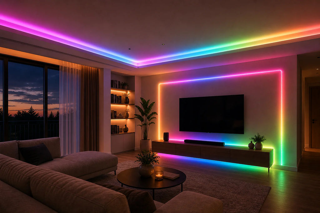 Cozy Haven Smart WiFi RGBIC LED Strip Lights lifestyle image 20 for UK Plug / 20 m