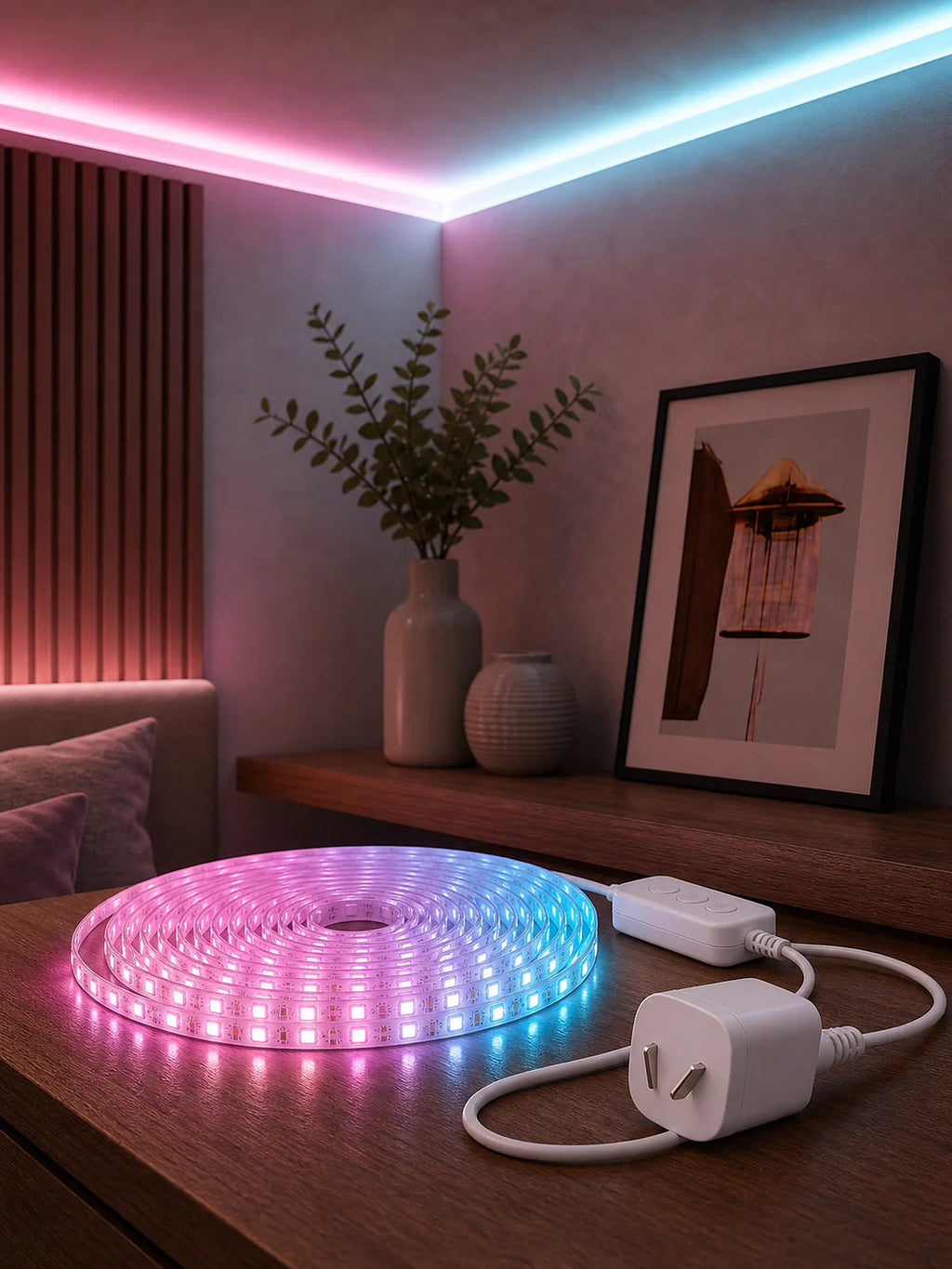 Cozy Haven Smart WiFi RGBIC LED Strip Lights lifestyle image 26 for AU Plug / 15 m