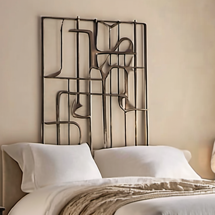 Cozy Haven lifestyle image for Cozy Haven Abstract Metal Wall Sculpture