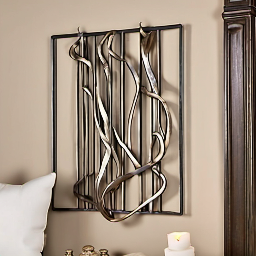 Cozy Haven lifestyle image for Cozy Haven Abstract Metal Wall Sculpture